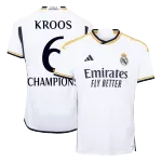 Men's Real Madrid KROOS #6 Home Soccer Jersey 2023/24 - CHAMPIONS - thejerseys