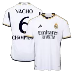 Real Madrid NACHO #6 Home Match Jersey 2023/24 - CHAMPIONS - thejerseys