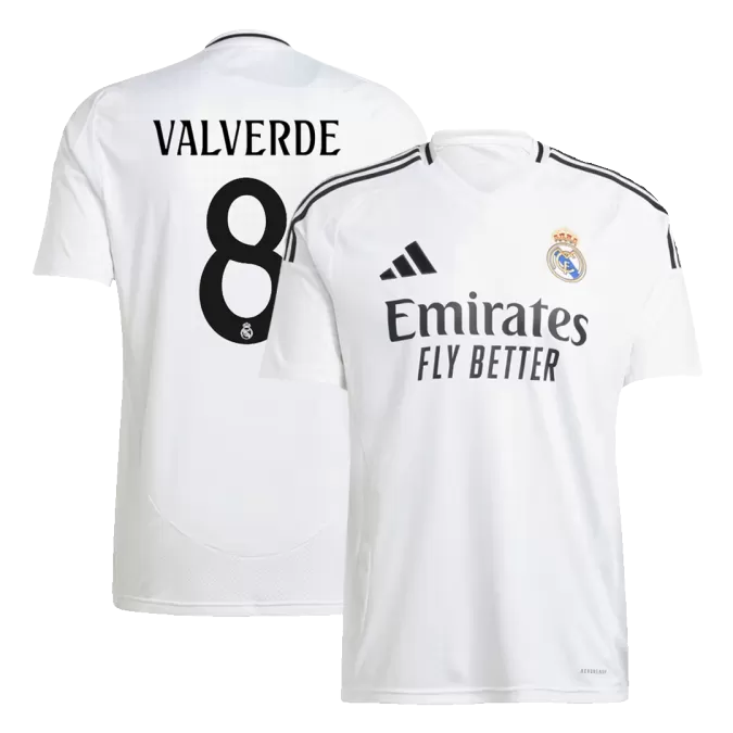 Men's Real Madrid VALVERDE #8 Home Soccer Jersey 2024/25 - thejerseys