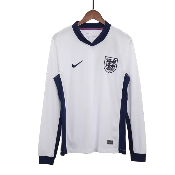 Men's England Home Long Sleeve Soccer Jersey Euro 2024 - thejerseys
