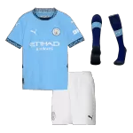 Kid's Manchester City Home Jerseys Full Kit 2024/25 - thejerseys