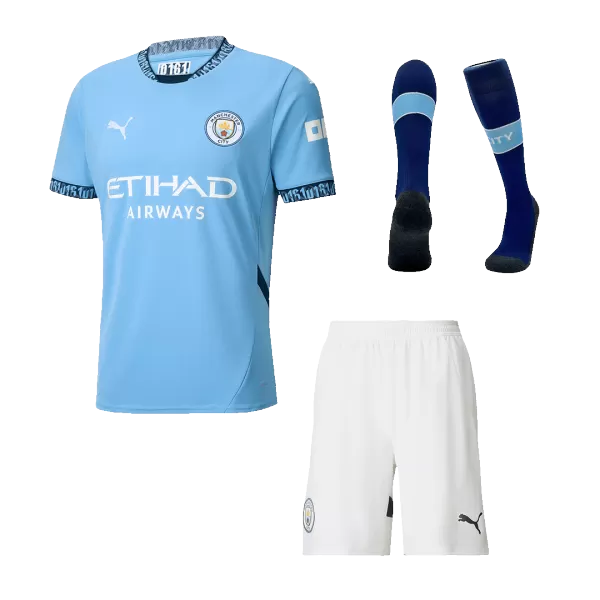 Kid's Manchester City Away Jersey Full Kit 2024/25 TheJerseys