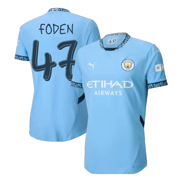 Manchester City FODEN #47 Home Match Jersey 2024/25 - UCL - thejerseys