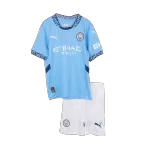 Kid's Manchester City Home Jerseys Kit(Jersey+Shorts) 2024/25 - thejerseys