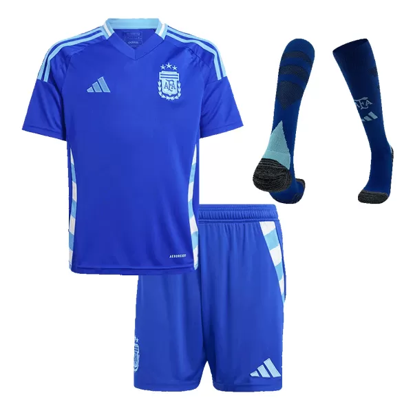 Kid's Argentina Away Jerseys Full Kit Copa América 2024 - thejerseys