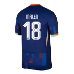 Men's Netherlands MALEN #18 Away Soccer Jersey Euro 2024 - thejerseys