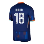 Men's Netherlands MALEN #18 Away Soccer Jersey Euro - thejerseys