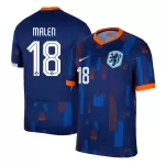 Men's Netherlands MALEN #18 Away Soccer Jersey Euro - thejerseys