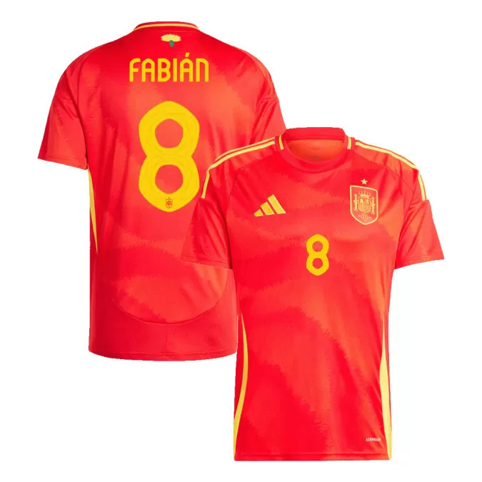 Men's Spain FABIÁN #8 Home Soccer Jersey Euro 2024 - thejerseys