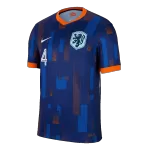 Men's Netherlands VIRGIL #4 Away Soccer Jersey Euro - thejerseys