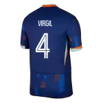 Men's Netherlands VIRGIL #4 Away Soccer Jersey Euro - thejerseys