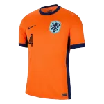 Men's Netherlands VIRGIL #4 Home Soccer Jersey Euro 2024 - thejerseys