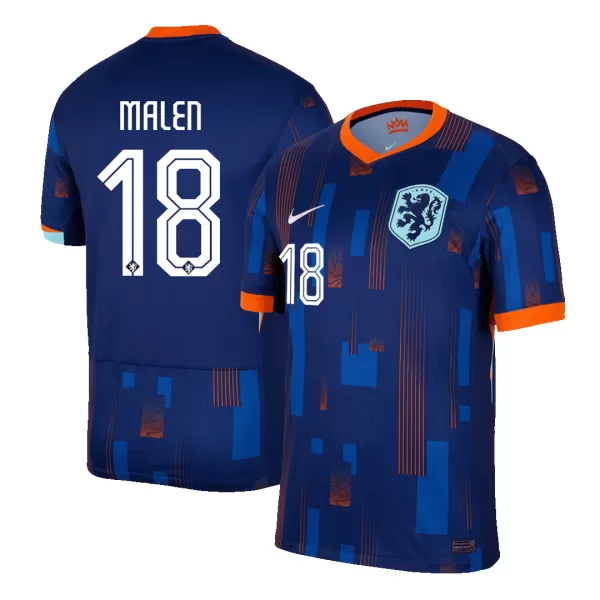 Men's Netherlands MALEN #18 Away Soccer Jersey Euro 2024 - thejerseys