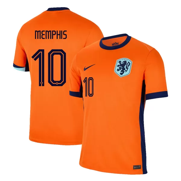 Men's Netherlands MEMPHIS #10 Home Soccer Jersey Euro 2024 - thejerseys