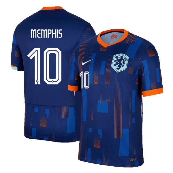 Men's Netherlands MEMPHIS #10 Away Soccer Jersey Euro 2024 - thejerseys