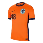 Men's Netherlands MALEN #18 Home Soccer Jersey Euro 2024 - thejerseys