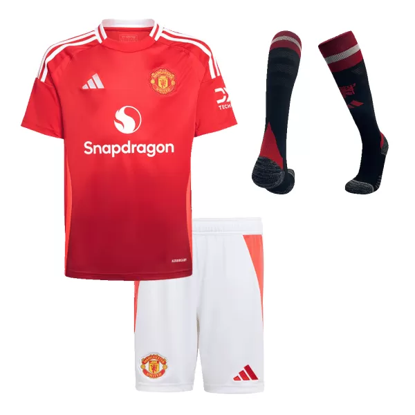 Kid's Manchester United Home Jerseys Full Kit 2024/25 - thejerseys