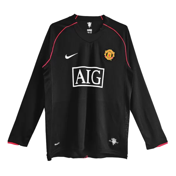 Manchester United Away Retro Long Sleeve Soccer Jersey 2007/08 - thejerseys