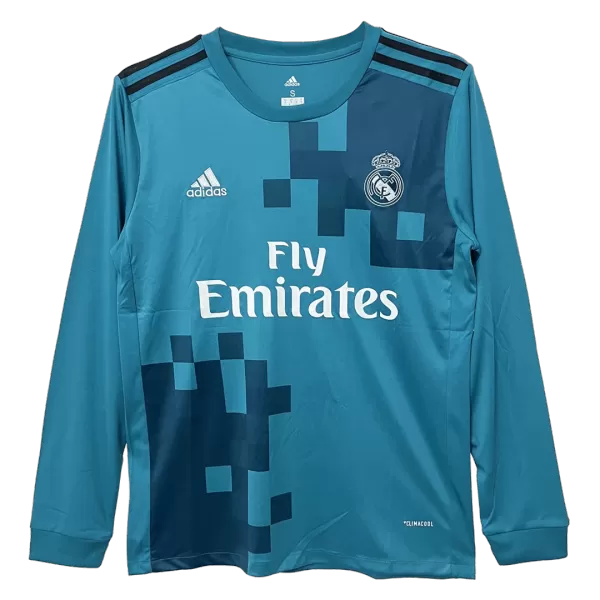 Real Madrid Third Away Retro Long Sleeve Soccer Jersey 2017/18 - thejerseys