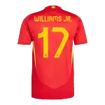 Spain WILLIAMS JR. #17 Home Soccer Jersey Euro 2024 - Player Version - thejerseys