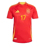 Spain WILLIAMS JR. #17 Home Soccer Jersey Euro 2024 - Player Version - thejerseys