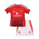 Kid's Manchester United Home Jerseys Kit(Jersey+Shorts) 2024/25 - thejerseys