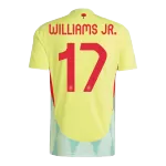 Men's Spain WILLIAMS JR. #17 Away Soccer Jersey Euro 2024 - thejerseys