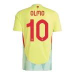 Men's Spain OLMO #10 Away Soccer Jersey Euro 2024 - thejerseys