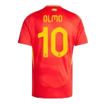 Men's Spain OLMO #10 Home Soccer Jersey Euro 2024 - thejerseys