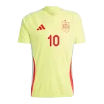 Men's Spain OLMO #10 Away Soccer Jersey Euro 2024 - thejerseys