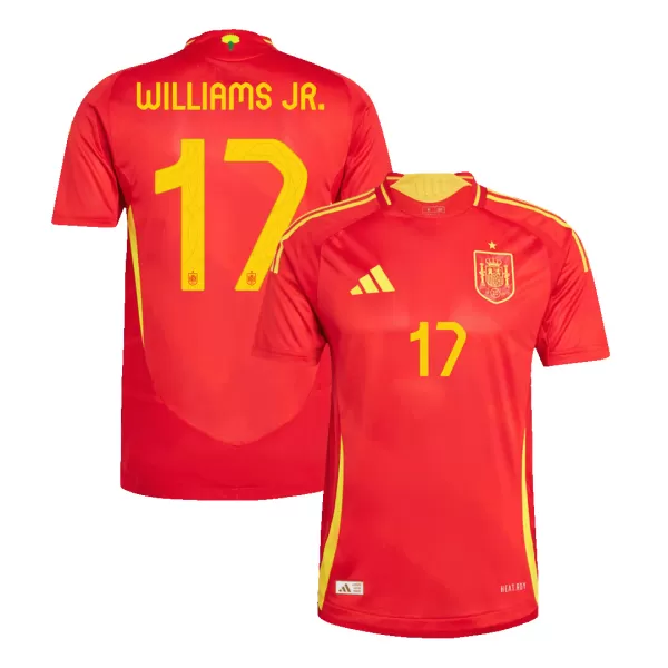 Spain WILLIAMS JR. #17 Home Match Jersey Euro 2024 - thejerseys