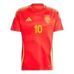 Men's Spain OLMO #10 Home Soccer Jersey Euro 2024 - thejerseys