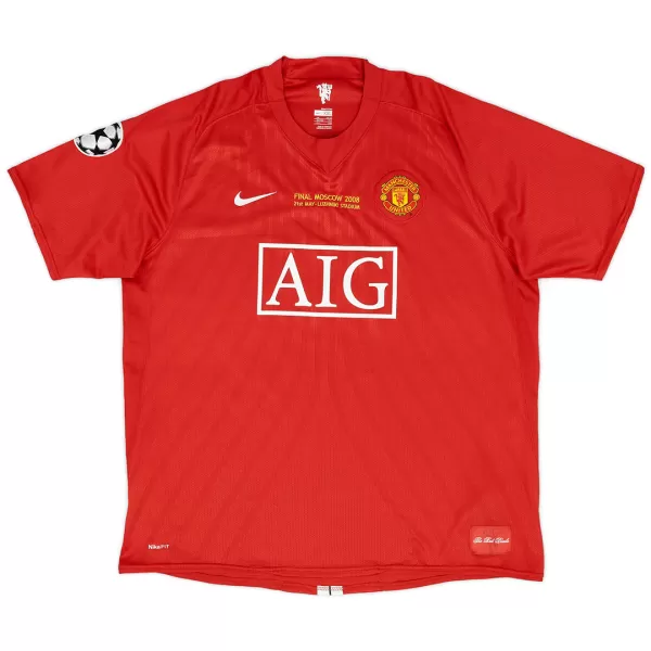 Manchester United Home Retro Soccer Jersey 2007/08 UCL Final - thejerseys