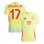 Men's Spain WILLIAMS JR. #17 Away Soccer Jersey Euro 2024 - thejerseys