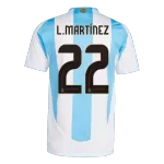 Argentina L.MARTÍNEZ #22 Home Match Jersey 2024 - thejerseys