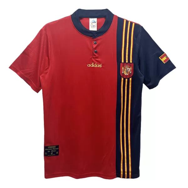 Spain Home Retro Soccer Jersey 1996 - thejerseys