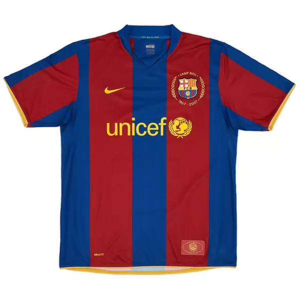 Barcelona Home Retro Soccer Jersey 2007/08 - thejerseys