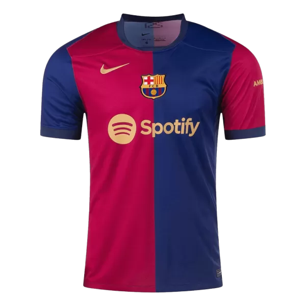 Men's Barcelona Home Soccer Jersey 2024/25 - thejerseys