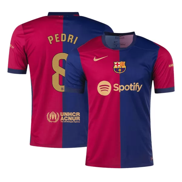 [Super Quailty] Men's Barcelona PEDRI #8 Home Soccer Jersey 2024/25 - thejerseys