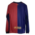 Men's Barcelona Home Long Sleeve Soccer Jersey 2024/25 - thejerseys