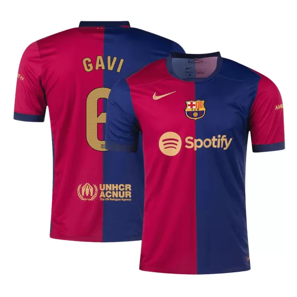 [Super Quality] Men's Barcelona GAVI #6 Home Soccer Jersey 2024/25 - thejerseys