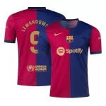 [Super Quailty] Men's Barcelona LEWANDOWSKI #9 Home Soccer Jersey 2024/25 - thejerseys