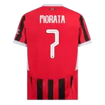 Men's AC Milan MORATA #7 Home Soccer Jersey 2024/25 UCL - thejerseys