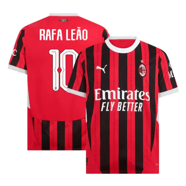 Men's AC Milan RAFA LEÃO #10 Home Soccer Jersey 2024/25 UCL - thejerseys