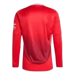 Men's Manchester United Home Long Sleeve Soccer Jersey 2024/25 - thejerseys