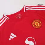 Men's Manchester United Home Long Sleeve Soccer Jersey 2024/25 - thejerseys