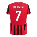 AC Milan MORATA #7 Home Match Jersey 2024/25 - thejerseys