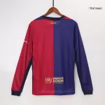 Men's Barcelona Home Long Sleeve Soccer Jersey 2024/25 - thejerseys