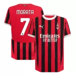 AC Milan MORATA #7 Home Soccer Jersey 2024/25 - Player Version - thejerseys