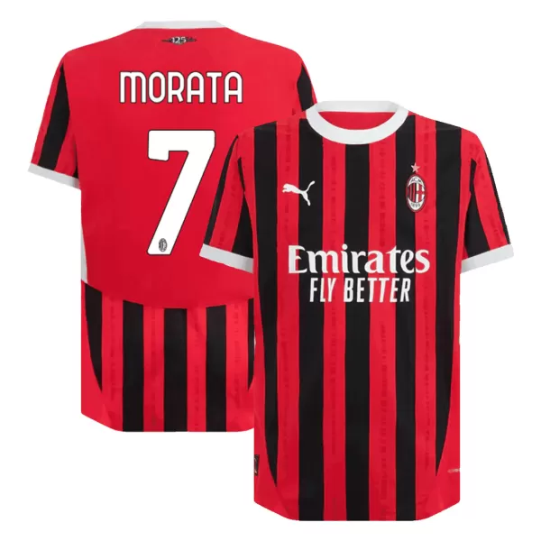 AC Milan MORATA #7 Home Match Jersey 2024/25 - thejerseys